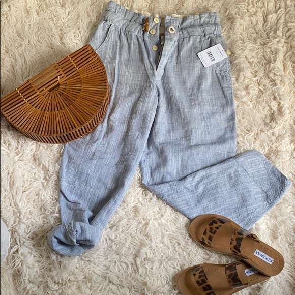 Free People Pants - NWT FREE PEOPLE PAPER BAG LINEN PANTS